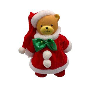 Enesco Teddy Bear Santa 1985 Lucy & Me Christmas  Holiday Display Lucy Rigg